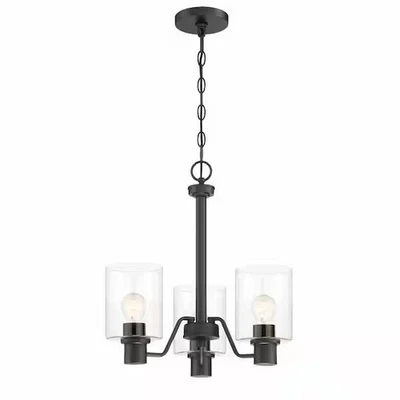Hampton Bay Castleford 3-Light Oil Rubbed Bronze Chandelier for Dining Areas - Image 1 of 4