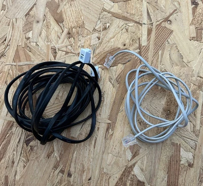 Bundle 2 X RJ11 to RJ11 Cable ADSL Broadband Modem Internet DSL Land Line Lead - Image 1 of 3