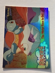 1999 Topps Pokemon Edición de Película #47 The Water Race Is On Rainbow Lámina Logo Azul - Imagen 1 de 10