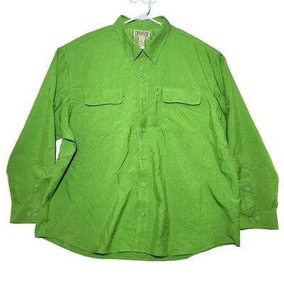 Duluth Trading CoolPlus Vented Fishing Shirt Men’s 3XL Green Long Sleeve EUC - Image 1 of 4