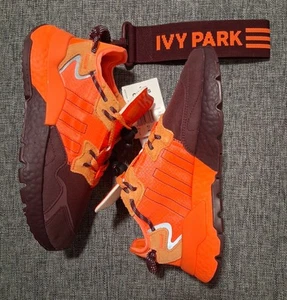 Adidas Ivy Park Nite Jogger Shoes Maroon Solar Orange Mens 7 FX5138 - Picture 1 of 15
