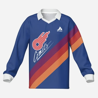 VF JERSEYS Kansas City Comets - 1981 1982 home soccer jersey Replica Retro shirt, MISL long
