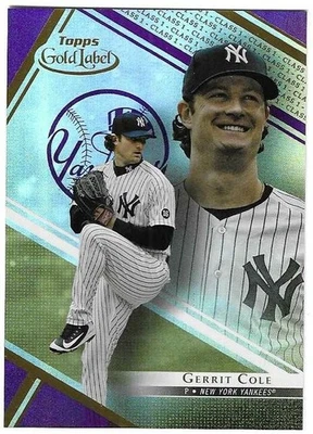 Gerrit Cole 2021 TOPPS GOLD LABEL MLB CLASS 1 PARALLEL CARD #59 Yankees SP 40/99 - Image 1 of 2