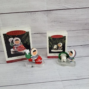 Hallmark Keepsake FROSTY FRIENDS serie 1994 e 1995 decorazioni natalizie orso - Foto 1 di 16