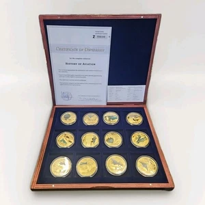 Windsor Mint Historia de la Aviación Juego Completo Oro 24k Capas 2019 Prueba - Imagen 1 de 2