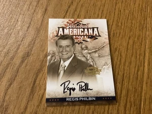 2008 Donruss Threads Baseball Americana Signatures Regis Philbin Autograph /100 - Picture 1 of 2