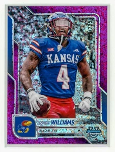 LESHON WILLIAMS 2025 Bowman University Cromo Fucsia Mini Diamante Rifrattore 225 - Foto 1 di 2