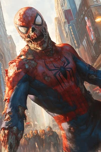 PINTURA ZOMBIE HOMBRE ARAÑA Impresión Bellas Artes 13x19 Limitada a 1/30 SIN CARGOS ADICIONALES - Imagen 1 de 1