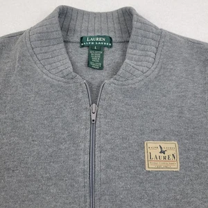 Lauren Ralph Lauren Ropa Exterior Suministro Cremallera Completa Chaleco Mujer Grande L Gris - Imagen 1 de 9