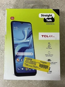 Smartphone Prepago Straight Talk TCL 4X 5G 6.5" 64GB Negro - Totalmente Nuevo - Imagen 1 de 1