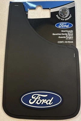 Nuevo Juego 2 Guardabarros Plásticolor 000488 9"x15" Fácil Ajuste Con Ford Azul Ovalado Foto 1 de 4