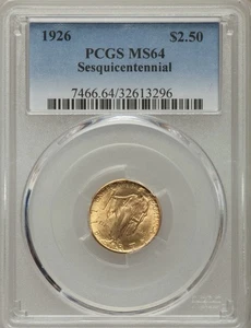 1926 $2.50 Sesquicentennial Gold Commemorative - PCGS MS64 - Picture 1 of 4