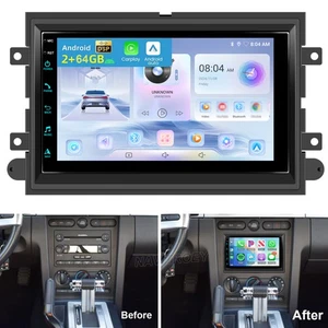 For Mustang 2005-2009 Apple Carplay Car Stereo Radio Android 15 Navi GPS 2+64GB - Picture 1 of 22