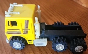 RARE HTF Vintage Schaper STOMPER YELLOW w STRIPES SEMI TRUCK Freightliner WORKS - Picture 1 of 17