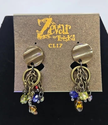Zevar на Treska серьги богемное племенной кованый искусства бисер подвеской новый с Ярлыками-(sh) - Изображение 1 из 4