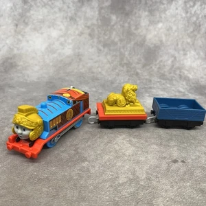 Thomas & Friends Trackmaster Armored Thomas, Gold Lion Car & Blue Car incomplete - Picture 1 of 14