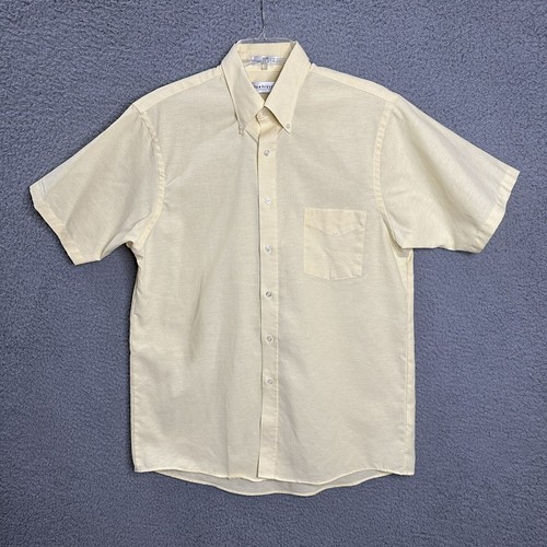 VANS Camicia Van Heu Oxford con bottoni uomo grande gialla manica corta poli cotone