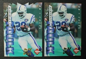 2 card lot Marshall Faulk 1995 Collectors Edge 22K Gold regular + die cut #82   - Picture 1 of 5