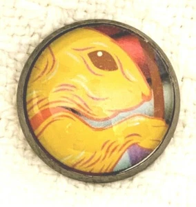 1" Tula Pink Chipper Chipmunk Squirrel Crystal Glass & Metal Sewing Button TP112 - Picture 1 of 2