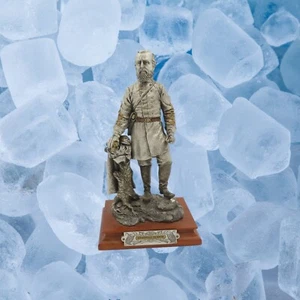 Chilmark Pewter Stonewall Jackson Pewter Figurine On Wood Base Civil War Replica - Picture 1 of 10