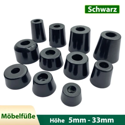 Möbelfüße Gummifüße,Gummifüsse Gummi Boxen Füsse Dämpfung Füße 5mm-33mm Höhe - Bild 1 von 4