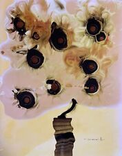 Tonito Painting.Original art.SRANGE Flower X.Organic Surrealism.Watch my clips!
