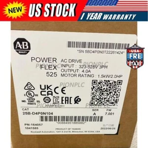 Unità AC 2HP 25BD4P0N104/A Powerflex 525 nuova sigillata Allen Bradley 25B-D4P0N104 - Foto 1 di 4