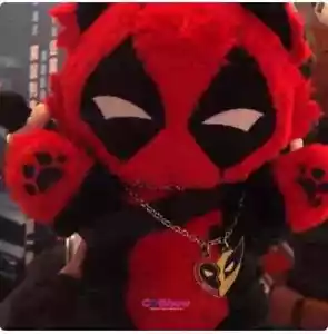 30cm Deadpool & Wolverine Plush Doll Stuffed Toy Cute Gift Plushie With Necklace - Picture 1 of 8