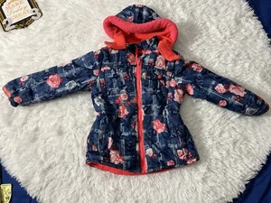 Wippette Navy Blue Pink Red Puffer Coat~~Girls~~ Size 5/6~~ Winter - Picture 1 of 9