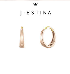 [J.ESTINA] J BASIC 14K EARRINGS JJJBE09AS555R4000 Korea Jewelry with Free Gifts