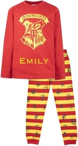 Harry Potter Personalised Pyjamas For Kids Long Sleeve PJ Set Cotton Hogwart Gif - Picture 1 of 7