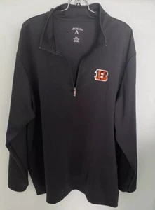 Antigua Cincinnati Bengals Men’s Size 3XL Generation 1/4 Zip Pullover Jacket - Picture 1 of 10