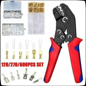 Insulated Cable Connectors Terminal Ratchet Crimping Tool Wire Crimper Pliers - Picture 1 of 19