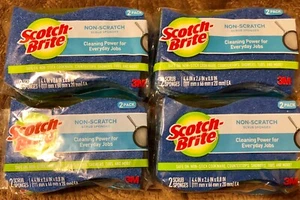 8 Count Scotch-Brite Non-Scratch Scrub Sponges - Blue - Picture 1 of 3
