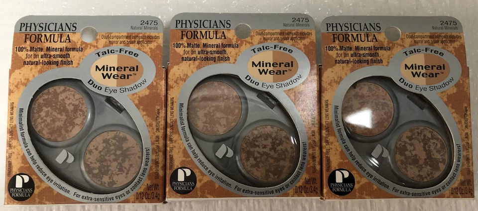 Physicians Formula Mineral Wear Duo Eyeshadow #2475 Natural Minerals Lot of 3 - Image 1 of 4