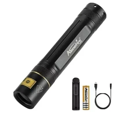 Alonefire SV003 10W 365nm UV Flashlight Portable Rechargeable Blacklight for Pet