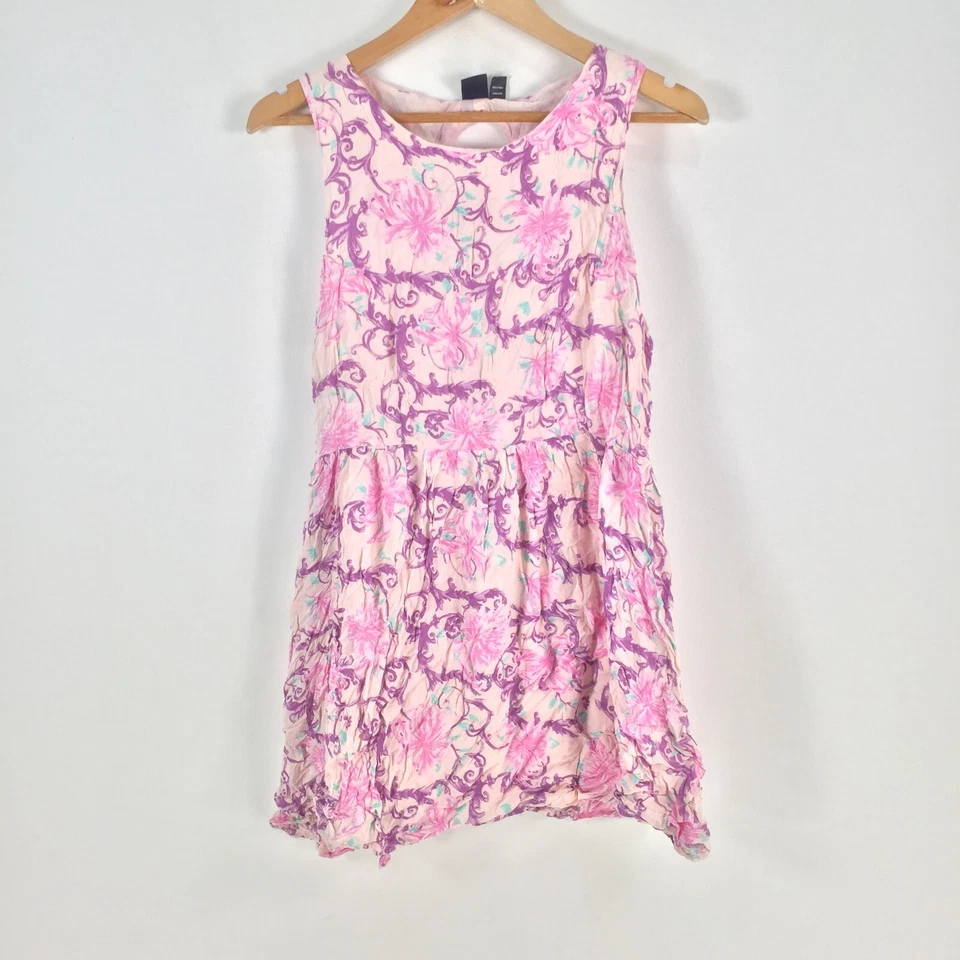 Vestido mujer Insight talla 12 ajuste acampanado rosa floral sin mangas cremallera rayón 070257 Foto 1 de 4