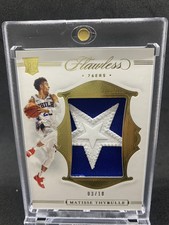 2019-20 PANINI FLAWLESS MATISSE THYBULLE Gold Rookie Patch /10