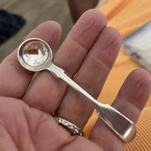 "Cuchara mostaza de patrón inglés antiguo de 3,25"" por diamante". antiguo, para Master Salt - Imagen 1 de 3