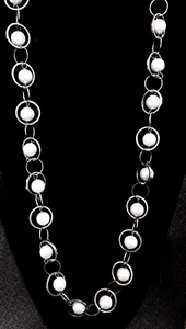 Sweater Necklace Faux Pearl - 38" - Picture 1 of 1