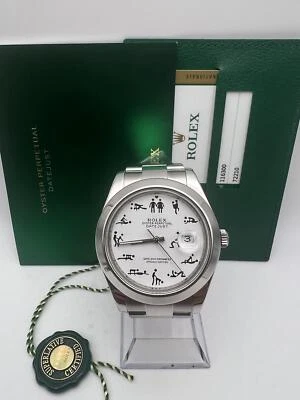 Rolex Datejust II 41mm 116300 Custom White Erotic Kama Sutra Dial White Card - Image 1 of 4