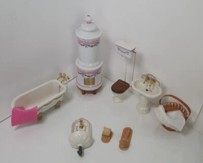 K37) Nostalgie Bodo Hennig Bade Zimmer Ofen Bad Wasch Becken Brunnen Puppenstube - Bild 1 von 4