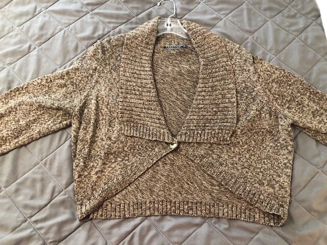 Cárdigan Peruvian Connection 100 % algodón piña gris XL Foto 1 de 4