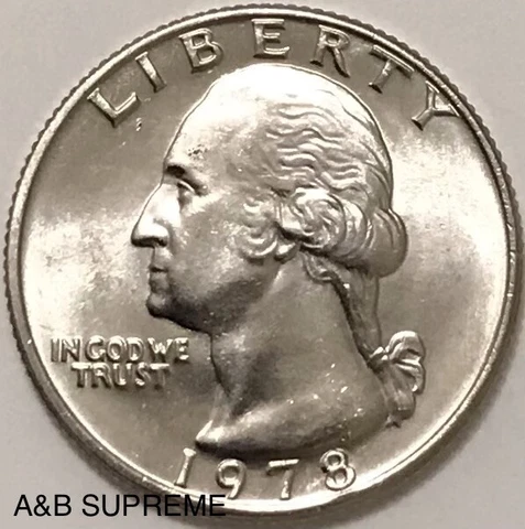 1978 Washington Quarter Dollar Gem Bu Uncirculated Cover