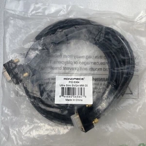 Ultra Slim SVGA Super VGA M/M Monitor Cable - 35 Feet With Ferrites | 30/32AWG - Picture 1 of 1