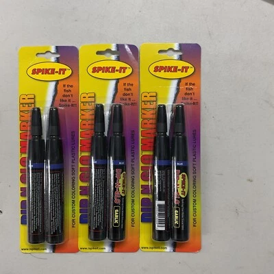 3pk 6pc SPIKE-IT DIP-N-GLO GARLIC SCENTED MARKER “Blue” Save - Image 1 of 3
