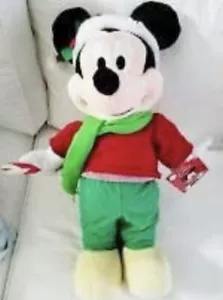 Disney Mickey Mouse with Green Scarf 20" Christmas Holiday Greeter Plush - Picture 1 of 1