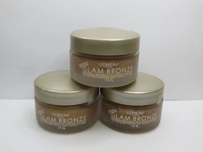 L'OREAL GLAM BRONZE SHIMMERING BRONZING GEL FOR FACE AND BODY 1.7 OZ *LOT OF 3* - Image 1 of 3
