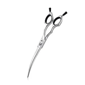 6.5 Inch Downward Curved Dog Grooming Scissors Pet Cutting 6.5"curvedCutting - Picture 1 of 8