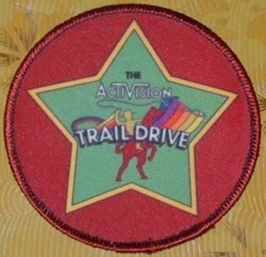 👀🕹 ~ Atari Video Game Vintage 80's Activision Patch -- Stampede Trail Drive ~ - Picture 1 of 3